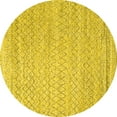 thumbnail image 1 of Ahgly Company Indoor Round Solid Yellow Modern Area Rugs, 6' Round, 1 of 4