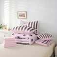 thumbnail image 4 of Erosebridal Usa Flag Bedding Queen Size,Abstract Stripes Bedding Sets Queen Size,Pink Black Comforter Sets with Sheets,Super Cozy Camo Room Decor,Reversible,7 Pieces, 4 of 6