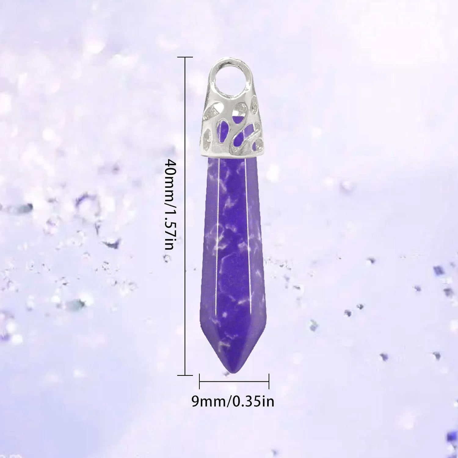 GGB-Crystal Charms, 39pcs Natural Crystal Charms for Jewelry Making Bulk Cute Embellishments Glass Charms for DIY Earring Pendant, Bracelets Necklaces Keychains Decoration Art Crafts Making【0509】