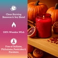 thumbnail image 3 of MEHOOM Pumpkin & Spice Wood Wick Scented Candle, 20oz Large Beeswax & Soy Blend, Clean Burning 100-Hour Candle, Cozy Gift for Home Decor, 3 of 5
