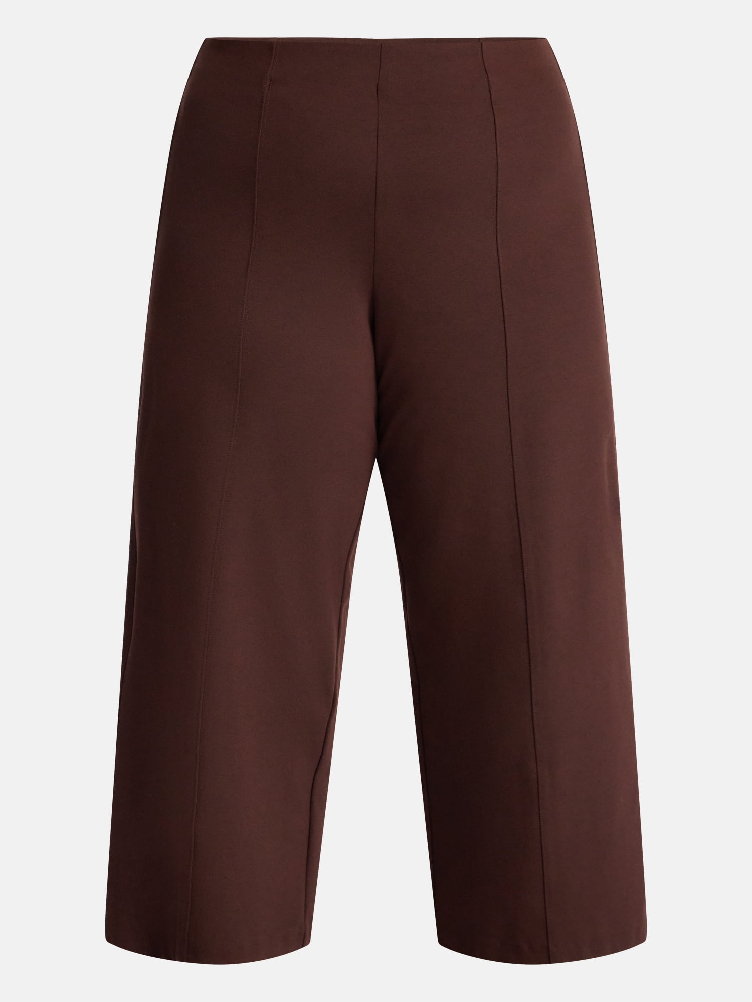 Terra & Sky Women's Plus Wide Leg Ankle Length Ponte Knit Pants, Sizes 0X - 5X
