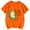 Orange, variant on Toddler Kids T-Shirts Cartoon Printing Multicolor Round Neck Short Sleeve Tee Kids Boys Girls Summer Funny Stylish Comfortable Loungewear T-Shirtsï¼3 -4 Years