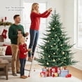 thumbnail image 4 of Gymax 7 FT Pre-Lit Artificial Christmas Tree Hinged Xmas Tree w/ 1102 PVC & PE mixed Branch Tips, 4 of 10