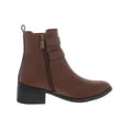 thumbnail image 3 of Kenneth Cole Reaction Womens Salt Biker Faux Leather Block Heel Ankle Boots, 3 of 4