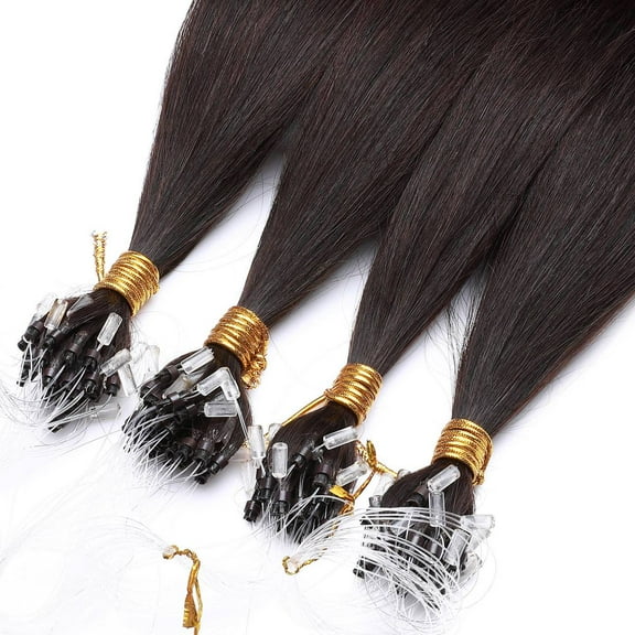 SEGO Micro Loop Real Thick Human Hair Extensions 50 Strands Invisible Micro Ring Beads Remy Thick Hair