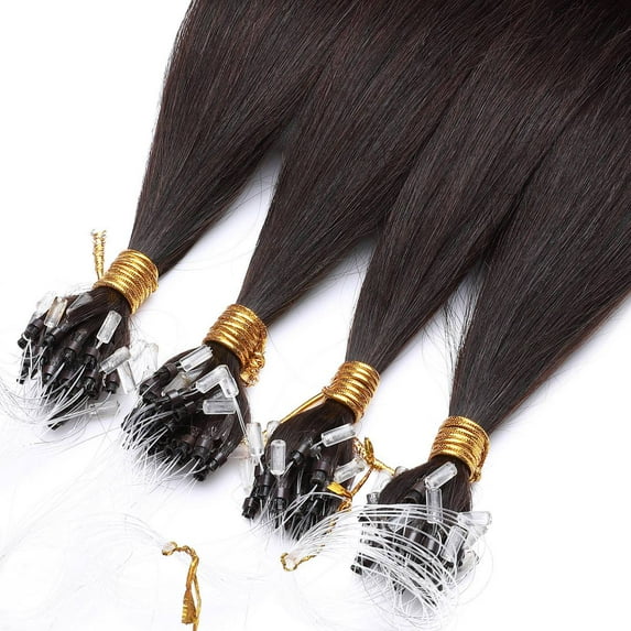 SEGO Micro Loop Real Thick Human Hair Extensions 50 Strands Invisible Micro Ring Beads Remy Thick Hair