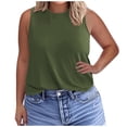 thumbnail image 2 of Aboser Plus Womens High Neck Tank Tops 2026 Summer Sleeveless T Shirts Plus Size Casual Plain Shirt Loose Fit Basic Tees Cozy Soft Pullover Tanks, 2 of 5
