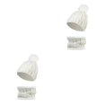 thumbnail image 1 of QualitChoice Winter Caps Decorative Hat Scarf Set Adorable Autumn Crochet Neckerchief Sports Two-piece Stylish Collar White 2Set, 1 of 6