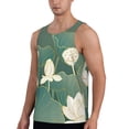thumbnail image 2 of KLL Lotus Golden Line Print Men's Muscle Gym Workout Stringer Tank Tops Bodybuilding Fitness T-Shirts Tank Tops Men-XX-Large, 2 of 7