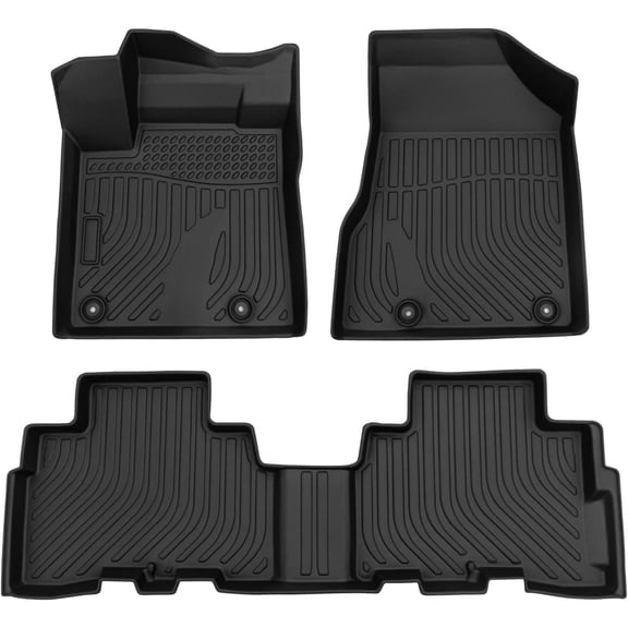 Floor Mats for 2013-2018 Toyota ,All-Weather TPE Rubber Car Floor Mats Waterproof Odorless Anti-Slip 1st & 2nd Row Black (2013-2018 )