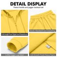thumbnail image 7 of Delconic Mens Fleece Lined Hoodie and Jogger Set Casual Loose Fit Zip Front Hooded Sweatshirt and Drawstring Sweatpants Yellow S, 7 of 7