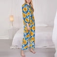 thumbnail image 3 of Naloa Ocean Wave Sunflower Pajamas for Women Set, Womens Pajama Sets, Lounge Sets for Women, 2pjs for Women-Large, 3 of 7
