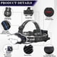 thumbnail image 3 of Head Torch,super Bright Headlight,18000 Lumens 8 Led 8 Modes Headlamp,rechargeable Waterproof, 3 of 5
