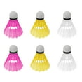 thumbnail image 2 of Set of 6 Mixed Color Shuttlecocks Badminton Ball Training Game Outdoor Indoor 6Pcs, 2 of 10