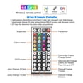 thumbnail image 4 of TJOY Tira de luces LED con control remoto de 44 teclas de 50 pies, luces LED RGB multicolor, tira de luz LED que cambia de color para dormitorio, tira de iluminación LED para decoración de habitación, 4 of 5
