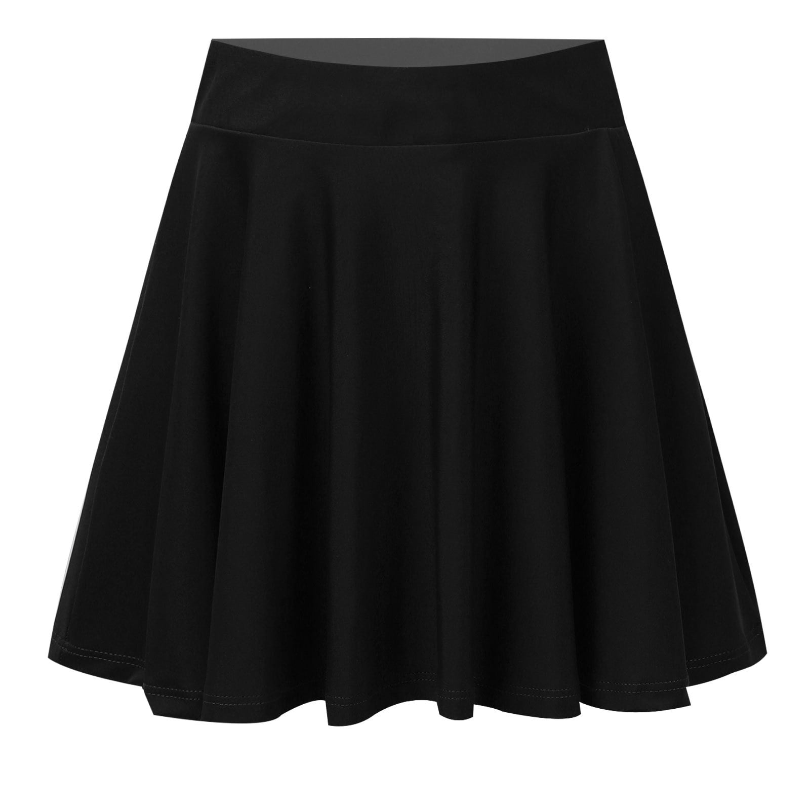 TiaoBug Kids Girls Figure Skating Skirt Pleated High Waist Flared