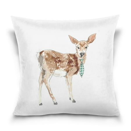 Popcreation Deer Throw Pillow Case Vintage Cushion Cover 18x18