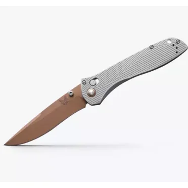 Benchmade Seven Ten Gray Aluminum Recurve 4" Folding Pocket Knife 710FE-24