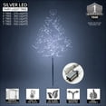 thumbnail image 4 of Wintergreen Lighting 5ft Lighted Tree Decoration with Silver Branches, 570 Cool White Fairy Lights, Fairy Light Tree, 4 of 6