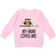 thumbnail image 2 of Inktastic My Mimi Loves Me Girls Owl Toddler Sweatshirt, 2 of 4