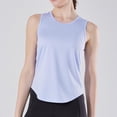 thumbnail image 2 of Miluxas Women's Lightweight Workout Tank Top – Curved Hem Moisture Wicking Athletic Solid Vests Casual Outdoor Active Wear Purple, 2 of 5