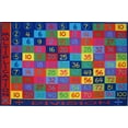 thumbnail image 1 of Tapis rectangle amusant pour enfant multiplication multicolore nylon, 1 of 2