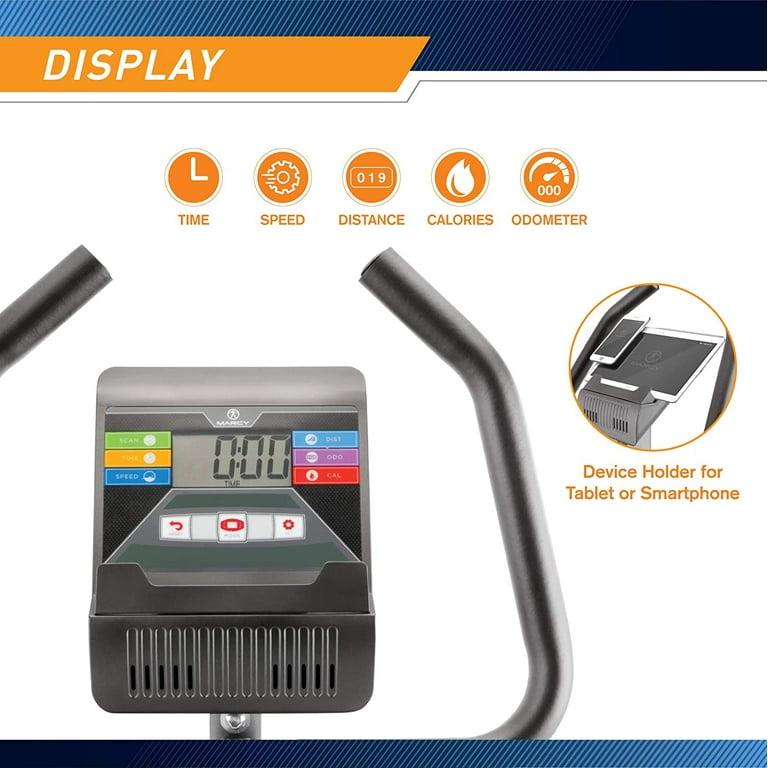 Marcy Upright Exercise Bike with Adjustable Seat and 8 Magnetic