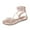 ROSE GOLD-PU, variant on Lace-up Gladiator Sandals Strappy Dressy Summer Flat Sandals for Women