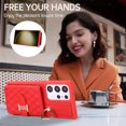 thumbnail image 4 of for Samsung Galaxy S22 Ultra Detachable Shoulder Strap Wallet Case, with Card Slots & 360-degree Rotation Stand Ring Flip Premium PU Leather Protective Cover Lanyard for Women Girls, Red, 4 of 11