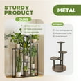 thumbnail image 7 of Bamworld Plant Stand Indoor Metal Plant Shelf, 48" Tall Plant Stand for Indoor Plants Multiple Large Plant Rack Display Shelves Corner Plant Holder for Living Room, Patio, 7 of 7