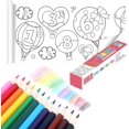 thumbnail image 1 of Children's Drawing Roll With 12-Color Pencil, Coloring Paper Roll For Kids, Oversize Childrens Drawing Roll, Roll Drawing Paper For Kids, Children Drawing Roll, 1 of 5