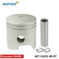 thumbnail image 6 of 6E7-11631-00-97 STD Piston Set For Yamaha 2T 9.9HP 15HP Outboard Motor 683/682/6E7/6E8/63V Series, 6 of 6
