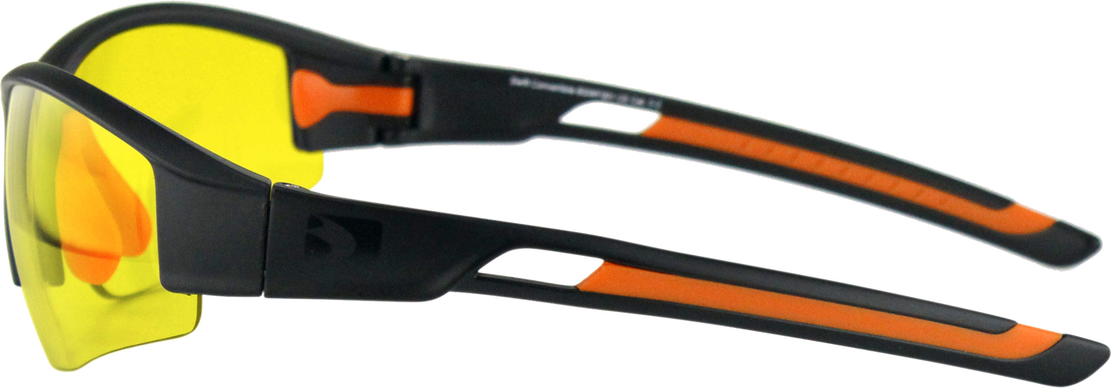 Bobster® Swift Matte Black-Orange Frame Smoked-Yellow-Clear Lens
