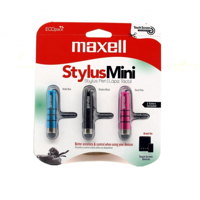 Maxell Stylus Pen Mini Para Tableta / Celular, 3 Piezas, 347125 Maxell Stylus Mini Para Tableta 347125