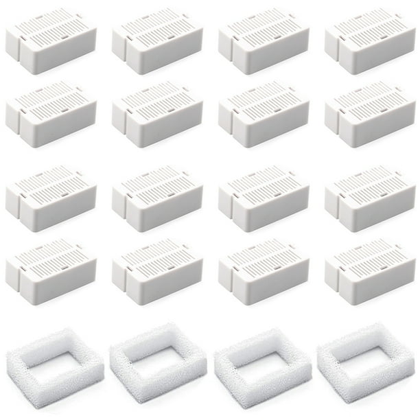 Filtros de repuesto para fuentes de agua para mascotas, filtros de carbón para fuentes para gatos y filtros de espuma MFZFUKR BST3005180-2