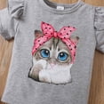 thumbnail image 4 of UAYOTSE Toddler Baby 6M 12M 18M 2T 3T Girl Outfits Floral Summer Clothes Infant Spring Ruffle Sleeve Shirt Tops Cute Shorts Set,Sizes 1-2 Years, 4 of 7
