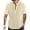 Beige, variant on Wancir Mens Short Sleeve Cuban Camp Guayabera Shirt Linen Cotton Hippie Beach Button Down Shirts