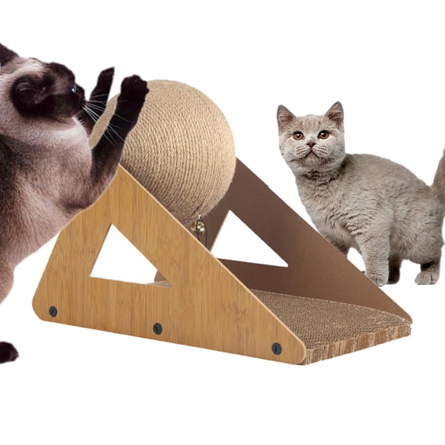 Tablero rascador para gatos, almohadilla rascadora para gatitos, tablero rascador con juguetes, juguete rascador para mascotas con bolas para suminist