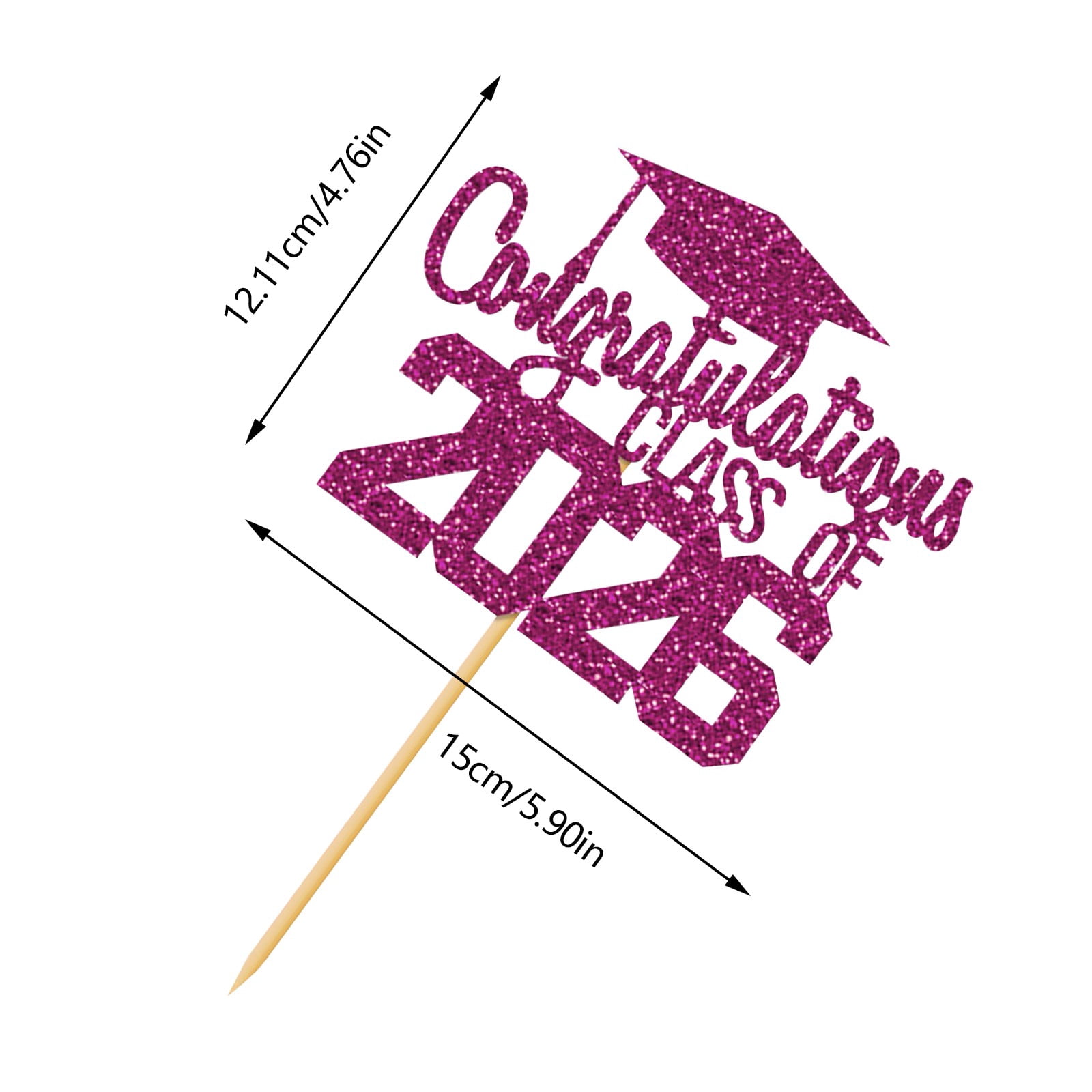 Class Of 2026 Glitter Graduation Cake Topper Congrats Grad Cake Decor 2026 Graduation Party Cake Pick For High School College Senior Graduation Celebration Cake Decoration