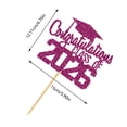 thumbnail image 3 of Clearance Event & Party under $1,Class Of 2026 Glitter Congratulations Cake Topper Congrats Grad Decorations For High School College Senior Graduation Celebration Decor And, 3 of 6