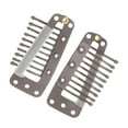 thumbnail image 4 of Unique Bargains 20 Pcs 10-Teeth Snap Wig Hair Clips for Hair Extension Brown, 4 of 5