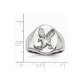 thumbnail image 2 of 18.86mm Stainless Steel Polished With Sterling Silver Rhodium-plated Eagle Ring - Size 10, 2 of 2
