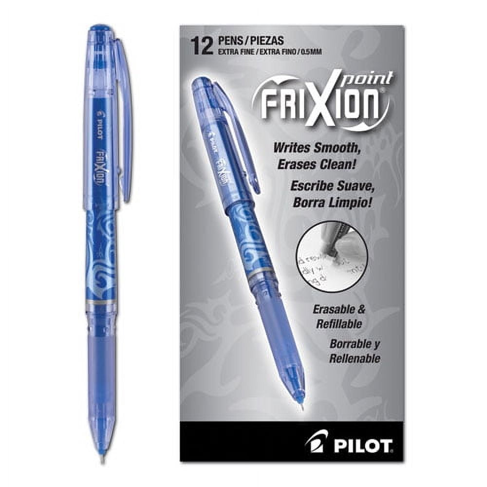 Frixion Point Erasable Gel Pen, Stick, Extra-Fine 0.5 mm, Blue Ink, Blue Barrel | Bundle of 5 Dozen