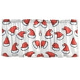thumbnail image 7 of Yayeee Kitchen Curtains Set of 2 Light Filtering 57"x36" Over Sink Window Panels, Santa Hats Pattern, 7 of 7