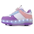 thumbnail image 4 of Kids Roller Skates Light up Shoes with Wheels Shoes LED USB Charging Roller Sneakers for Girls Boys Birthday Christmas Gift, 4 of 20