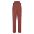 thumbnail image 7 of TRUBKH Linen Pants Women Beach Pants for Women Floral Belt Pants Baggy Linen Pants Plain Drawstring Trousers Pull On Pants Flowy Gauze Palazzo Pants Comfort Resort Wear Palazzo Pants Wine 2XL, 7 of 7