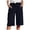 Navy, variant on felwors Yoga Capris with Pockets for Women Wide Leg Cotton Linen Pants Casual Loose Comfy Trendy Elastic Waist Cropped Trouser (Dark Green, M)