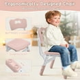 thumbnail image 4 of Toddler Table and Chair Set, Height Adjustable-Upgrade Kids Table and 4 Chairs for Ages 3-8, Multi-Activity Toddler Play Table with Graffiti Desktop for Home/Daycare (4Chairs Pink), 4 of 7