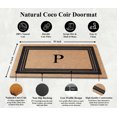 thumbnail image 4 of A1HC Natural Coir Monogrammed Entrance Door Mats, Durable Large Outdoor Rug, Non-Slip, Flock Doormat, Thin-Profile Heavy Duty Door Mat, Indoor Outdoor Front Door, High Traffic Areas, 18" X 30", 4 of 6