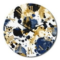 thumbnail image 2 of Designart "Intricate Abstract Pattern with Blue & Golden Textures XX" Minimalism Oversized Wall Clock, 2 of 5